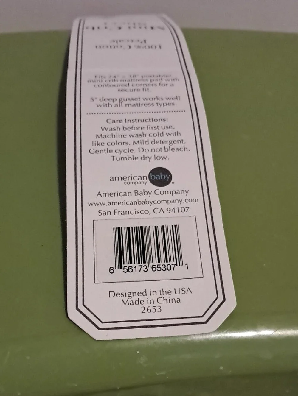 American Baby Mini Crib Matress Sheet  in Gray